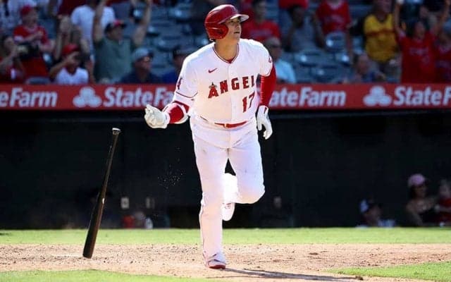 【MLB】大谷翔平、待望34号はボール球を128m弾　米記者も速報「ゴルフ打ちだ」「遂に出た！」