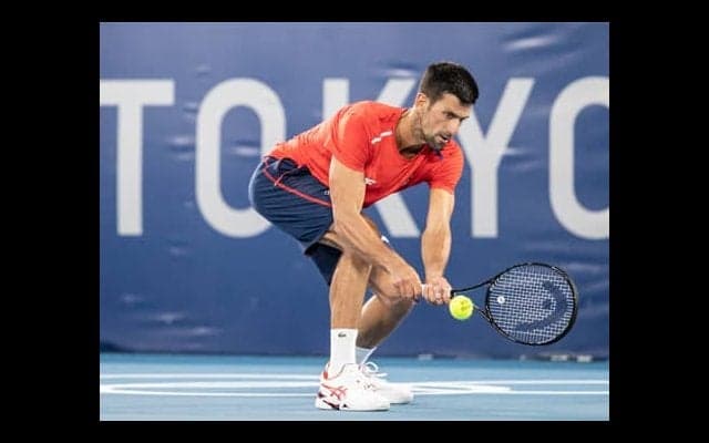 ジョコ 東京五輪会場で練習