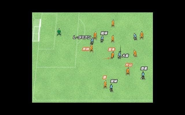 川崎フロンターレの見事な連係でのゴール。登里享平から技ありのパス