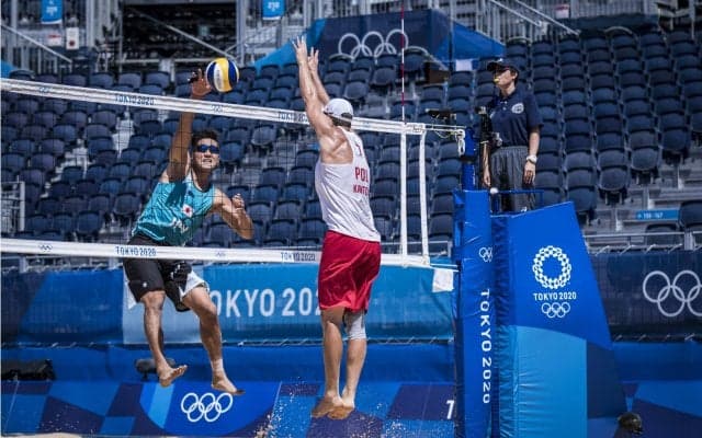 ビーチバレーボール　石島/白鳥組はポーランドにストレートで敗れる