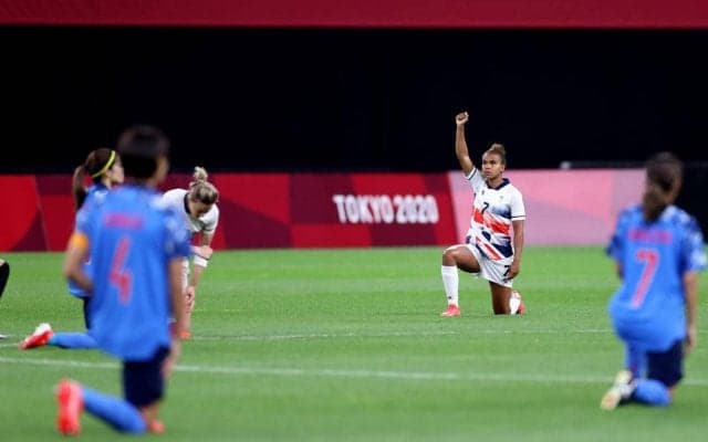 「チームで話し合った」なでしこジャパンも東京五輪のイギリス女子代表戦でヒザ付き、人種差別撲滅支持に熊谷紗希がコメント
