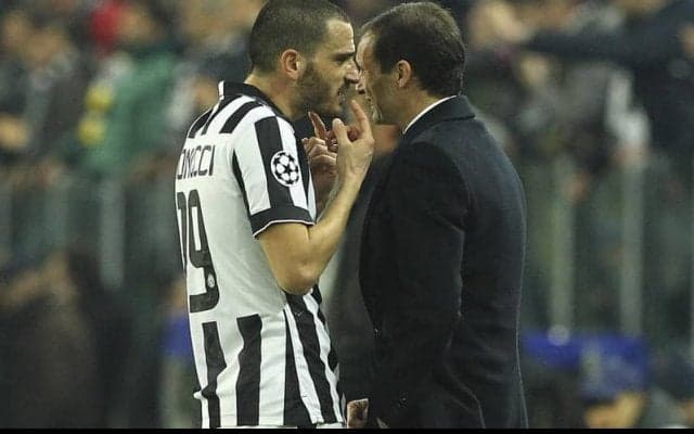 ボヌッチに主将は任せないと断言のアッレグリ「どこかで買い、街中などでそれをつけてプレーするしかない」