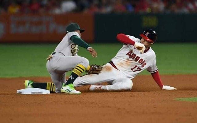 【MLB】快足・大谷翔平号が急停車…　二盗阻止に敵地メディア沸く「勝負のキーだった」