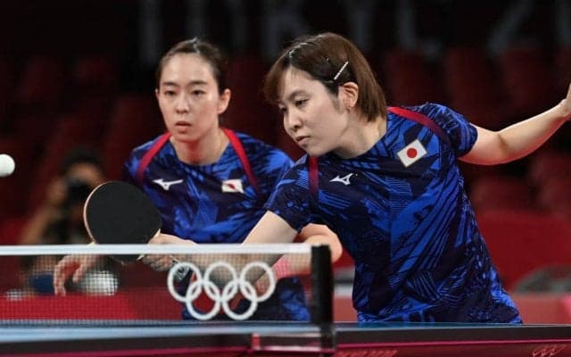 【五輪卓球】石川佳純/平野美宇、好プレー連発も中国ペアに惜敗　女子団体決勝は中国が先取