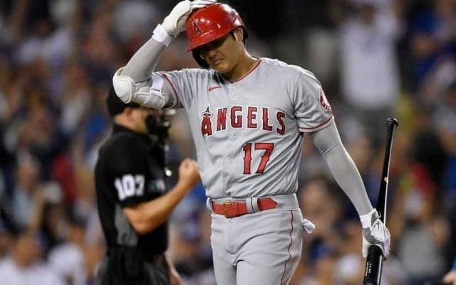 【MLB】大谷翔平、絶好機で代打も163キロに空振り三振　エ軍逆転負けで5連勝ならず
