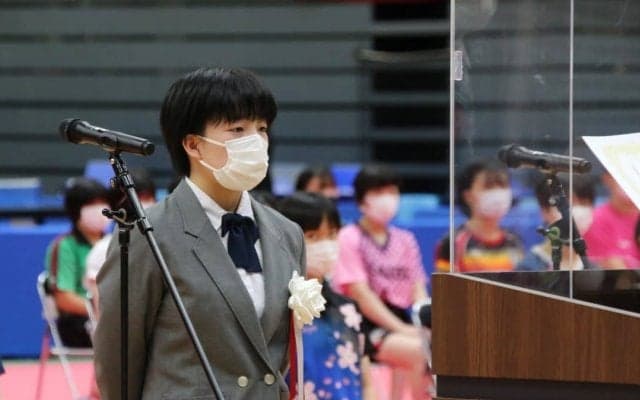 女子学校対抗7連覇中の四天王寺、通算60回出場で特別表彰＜卓球・インターハイ開会式＞