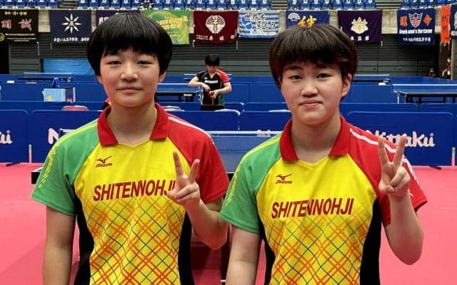 大藤・横井(四天王寺)が女子複で優勝　落としたゲームはわずか“1”＜卓球・インターハイ＞