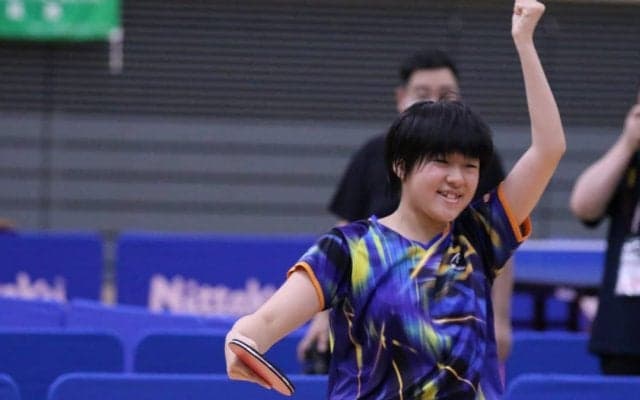 就実・枝廣愛、ベスト4進出　残りは四天王寺3選手が4強入り＜卓球・インターハイ＞