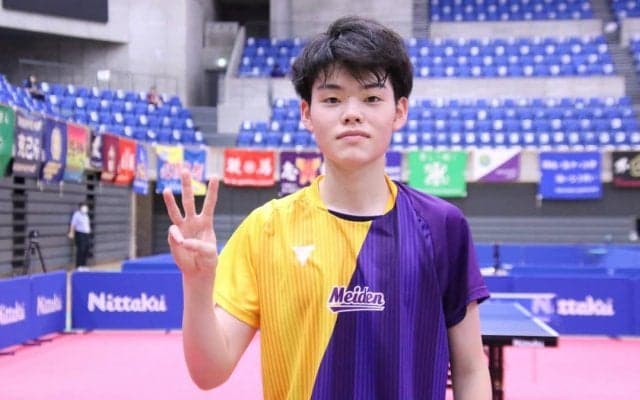 愛工大名電・谷垣、男子三冠王に　「三冠王になりたいと思ってやってきた」＜卓球・インターハイ＞