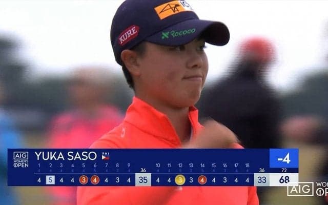 【動画】笹生優花、12番パー5ではグリーン周りからイーグル奪取　4アンダー4位タイとメジャー通算2勝目に向け好発進