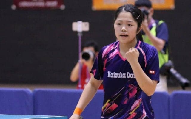 3年・篠原夢空、同校対決制す　2冠懸け1年・張本美和との決勝へ＜全中女子シングルス準決勝＞