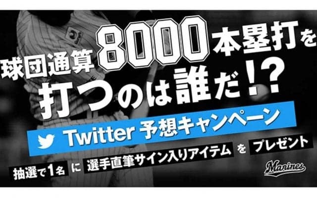 ロッテが「球団通算8000本塁打を打つのは誰だ!?」キャンペーン開始　残り4本塁打で到達