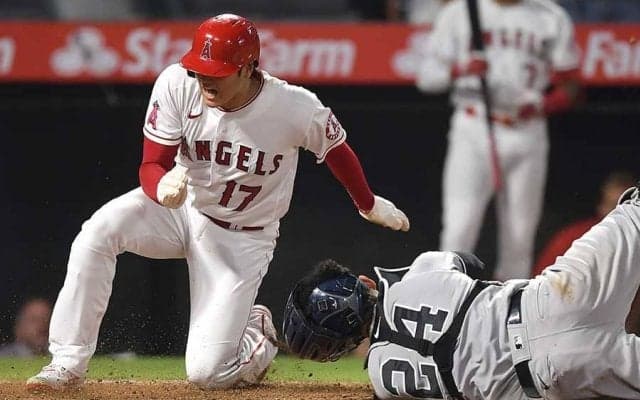 【MLB】ホームスチール大谷翔平、スローで激撮“タッチ回避の瞬間”に米驚愕「手に負えない」
