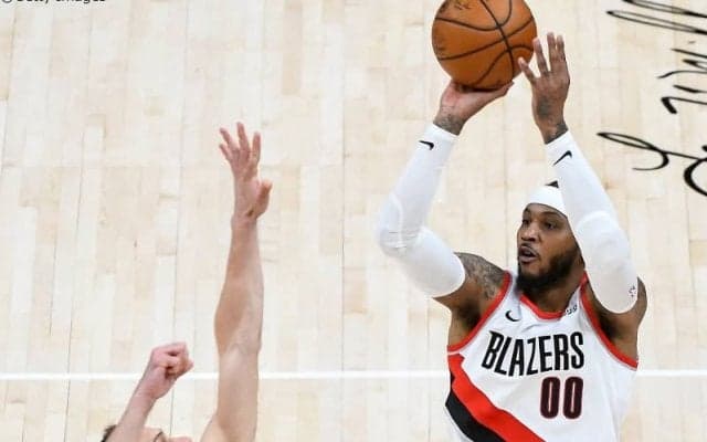 レイカーズの施設で初練習を終えたカーメロ「今はその一員になれたことがうれしいね」