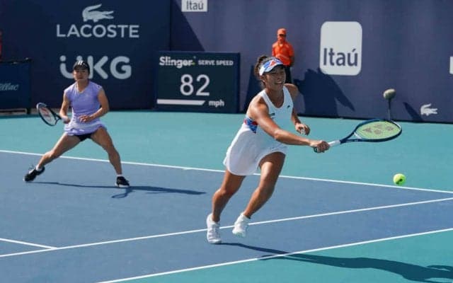 【速報】青山／柴原ペアが第1セットを先取。全米OP女子ダブルス2回戦