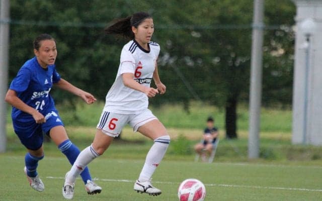 [女子サッカー]終了間際、佐々木の同点弾で日体大にドロー