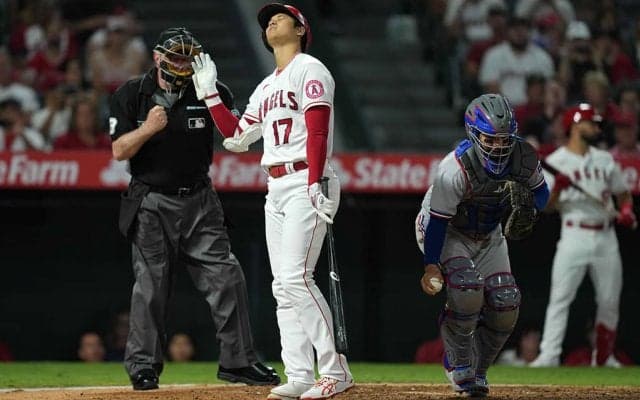 【MLB】大谷翔平、“疑惑の判定”に泣かされる　SNSでは球審に怒りの声「ザ・オオタニゾーン」