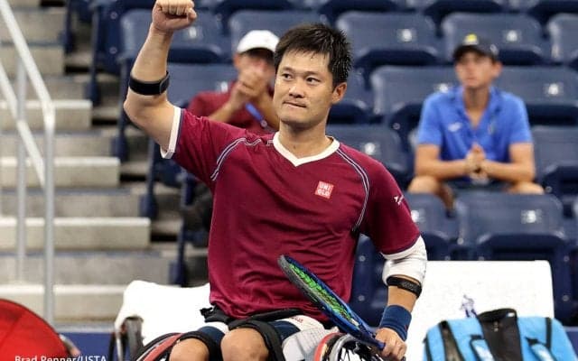 東京パラ金メダルの国枝慎吾が12ゲーム連取、圧巻のプレーで準決勝進出[USオープン]
