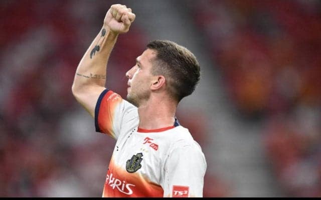 「いつも練習しているシュート」名古屋FWシュヴィルツォクのJ1初得点が月間ベストゴールに選出