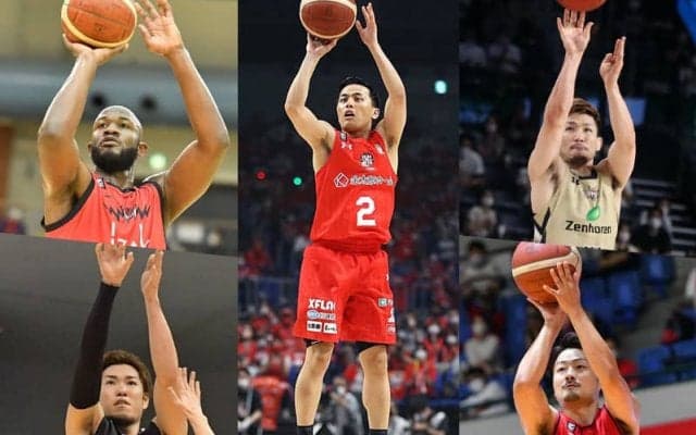 B1過去5シーズンで最も多く3Pシュートを決めた選手は？／B1スタッツランキング