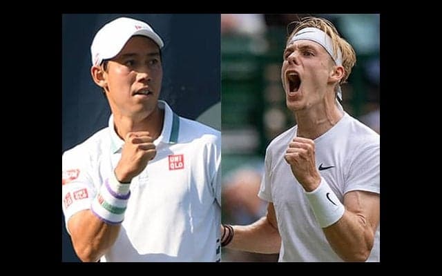 錦織とシャポバロフが練習