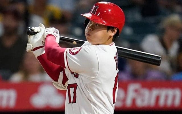 【MLB】大谷翔平、あと数メートルで本塁打の“特大”右飛　7試合ぶり45号に期待