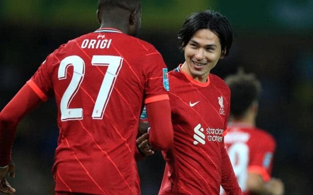 今季初出場で2ゴールのリバプールMF南野拓実「素晴らしい応援をありがとう」