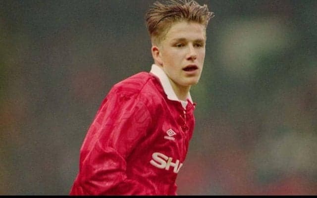 ユナイテッドが公開したベッカムの“29年前デビューショット”に本人も反応「とっても若い」