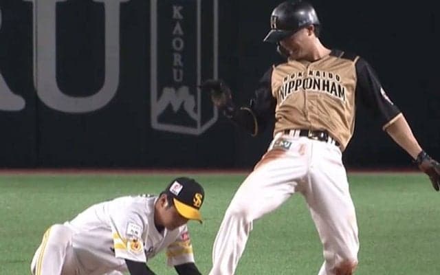 完璧すぎる甲斐キャノンが招いた“珍光景”　滑り込んだ走者の「足元にヒヨコ」