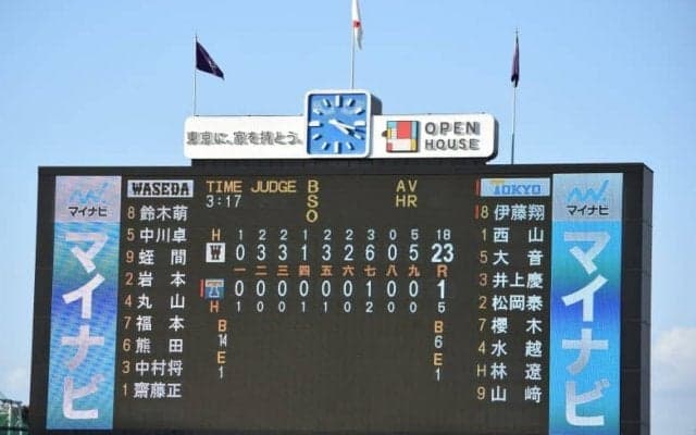 早大が18安打23得点の記録的大勝！ドラフト候補右腕・徳山壮磨が投打に活躍して今季初勝利【10/2 秋季東京六大学野球 早稲田大学vs東京大学】