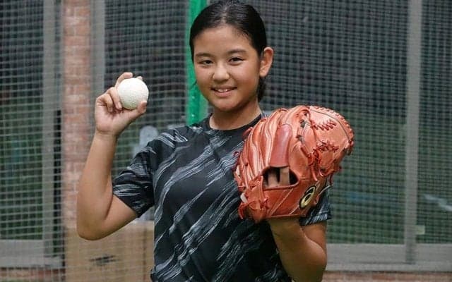 ジャイアンツJr.に女子で初選出　最速114キロのスーパー小学生が描く未来図