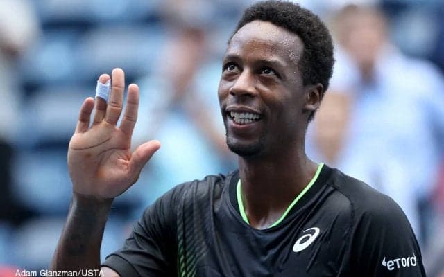 モンフィスが練習でスーパースマッシュを披露[BNPパリバ・オープン]