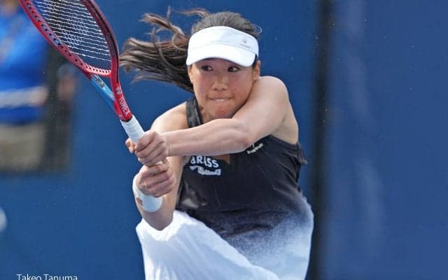 日比野菜緒、両セット先にブレークを奪うもストレートで敗れる[BNPパリバ・オープン]
