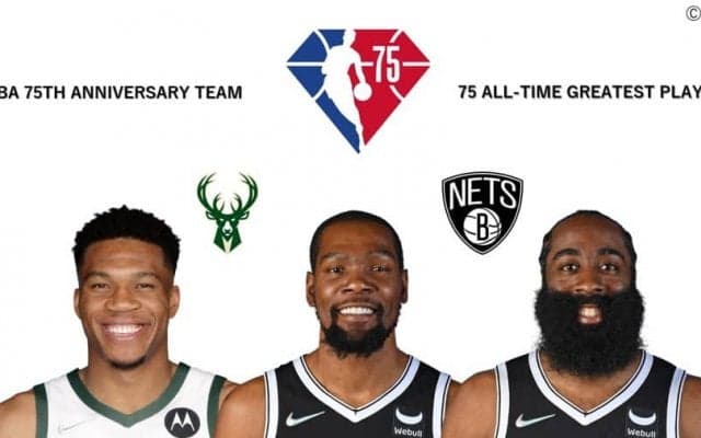 ヤニス、KD、ハーデンらがNBA75周年記念チーム入り