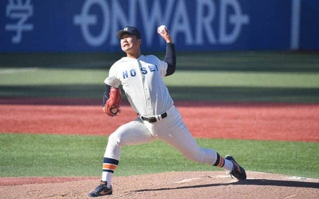 【大学野球】燕1位の法大・山下が9回無四球零封　「意識した」鷹2位の慶大・正木を無安打に封じる
