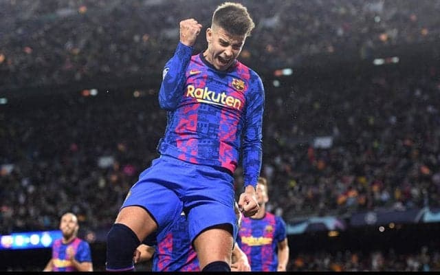 ピケ、CLでの得点数がDF最多タイに！　しかもゴールを決めるとバルサも全勝