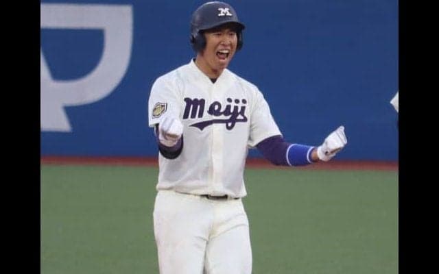 前日に最後の打者となった上田希由翔の同点打で明大が引き分けに持ち込む【10/27 秋季東京六大学野球 明治大学vs法政大学】