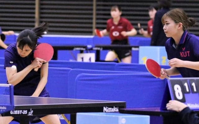 高知工科大・河渕/渡邊ペア、国公立大唯一のベスト16　女子ダブルス3回戦結果＜卓球・全日学＞