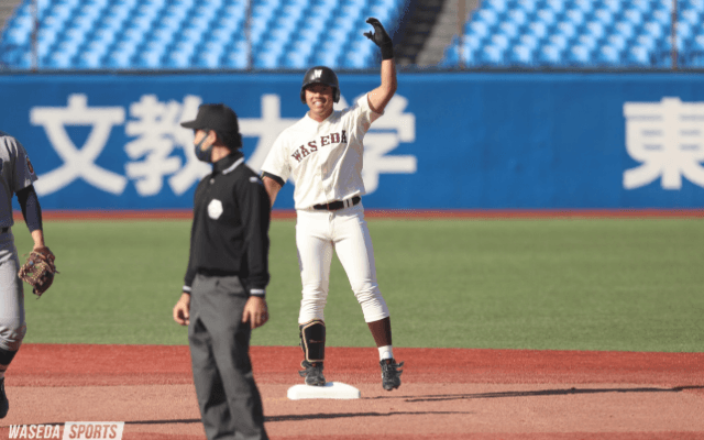 序盤の集中打で逆転勝利　優勝に逆王手をかける／慶大１回戦速報