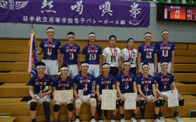 春高バレー　山梨県予選　男子は日本航空が２０連覇、女子は帝京三が２年連続Ｖ