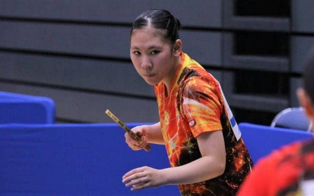 県立高校からインハイ32の森影、ダブルス2種目で代表に＜卓球・全日本徳島県予選＞