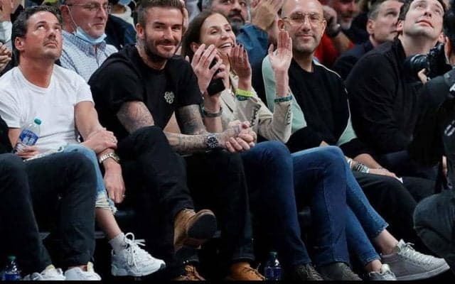 「デカい！」ベッカムが観戦したNBAのスター選手、ハーデンの体格とお髭にファン注目「髭がご立派」