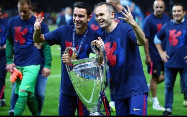 バルセロナ監督就任のチャビに、盟友イニエスタからエール「きっと大丈夫だろう」