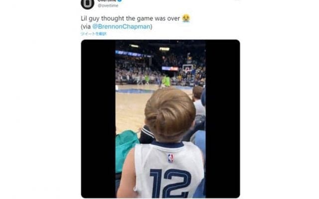 【NBA】勝利確信の8歳少年ファンに悲劇　撮られていた“悲しい背中”に米同情「心が痛むよ」