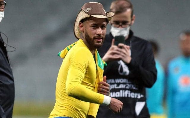 W杯出場決定を喜ぶブラジル代表、ネイマールはピッチに侵入したファンにハグされる