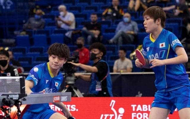 合言葉は「大丈夫」初ペアリングの宇田・芝田、初戦を辛勝＜世界卓球2021＞