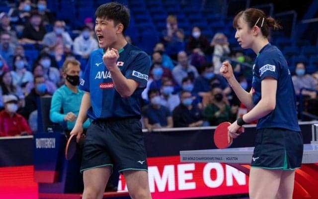 張本「勝つために今できる100%を」　早田との混合複で準々決勝に臨む＜世界卓球2021＞