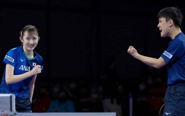 張本/早田ペア、フルゲームで米中ペアに勝利　決勝で中国超え目指す＜世界卓球2021＞