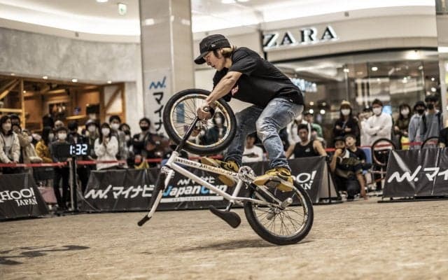 「マイナビ Japan Cup」BMXフリースタイル フラットランド種目 エリートカテゴリー男子は早川起生が大会2連覇、女子は津田留杏が初優勝