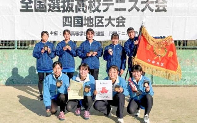 四国地区大会 女子優勝校　新田高等学校インタビュー【大正製薬 リポビタン 第44回全国選抜高校テニス大会】